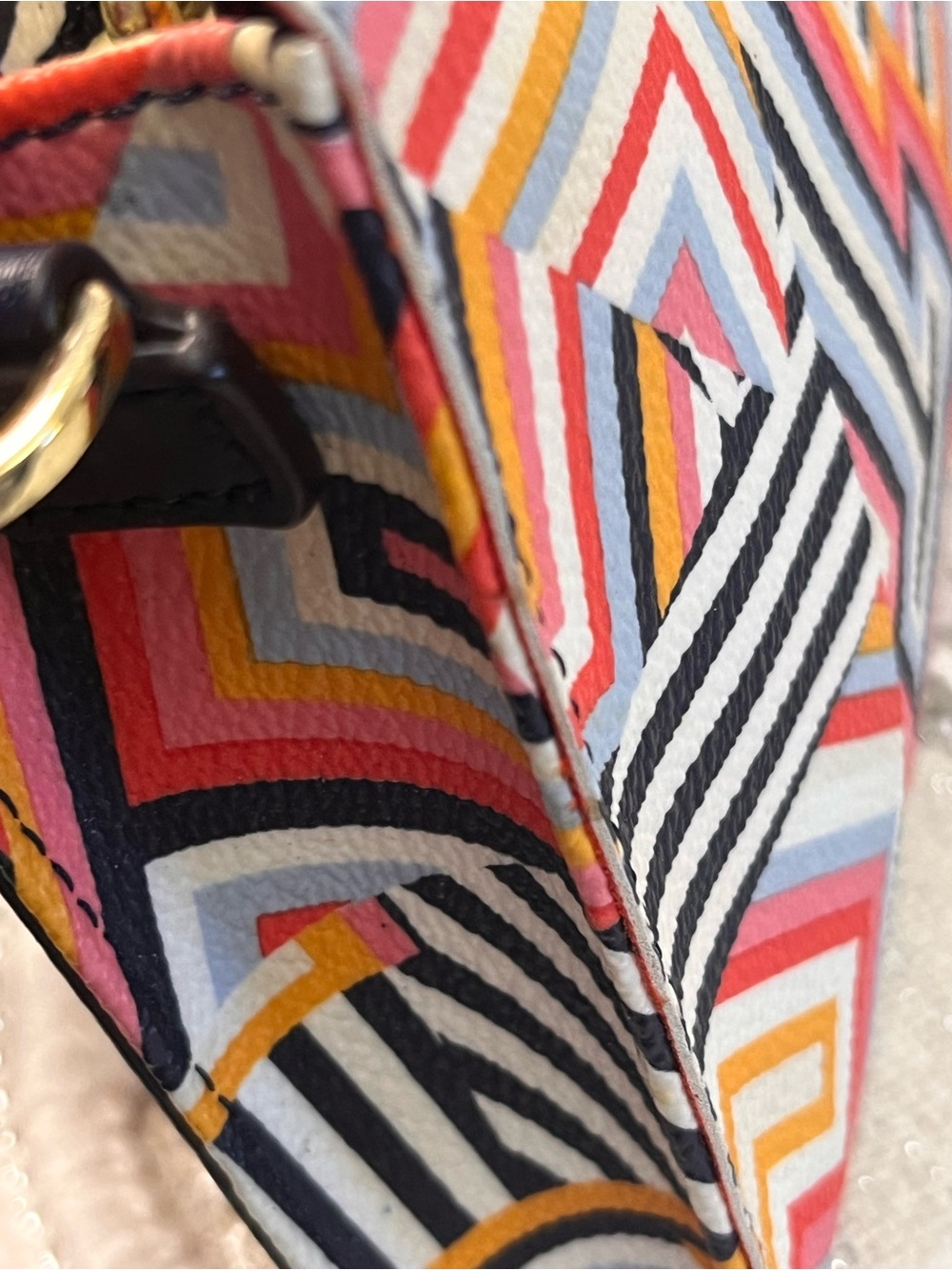 Tory Burch Kerrington Multicolor Geometric Crossbody Bag - Picture 8 of 14